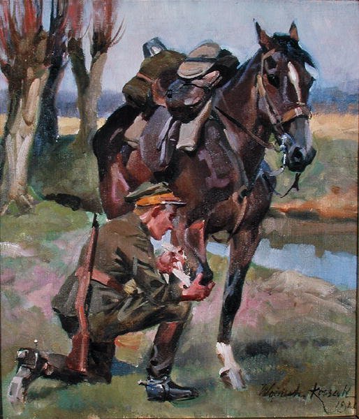 Dressing the Wound by Wojciech Kossak