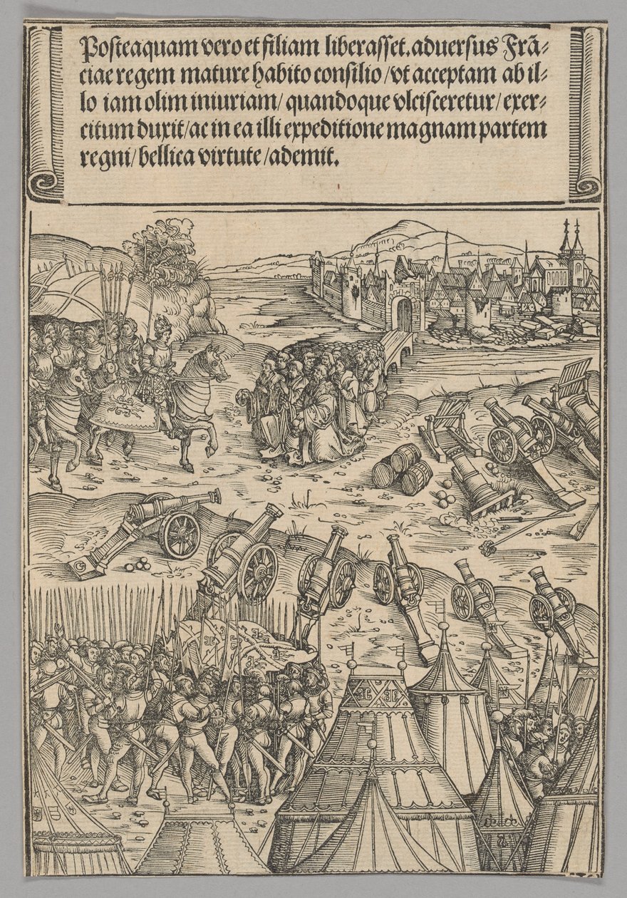Capitulation of a French City, plate 12 from Historical Scenes from the Life of Emperor Maximilian I from the Triumphal Arch by Wolf Traut