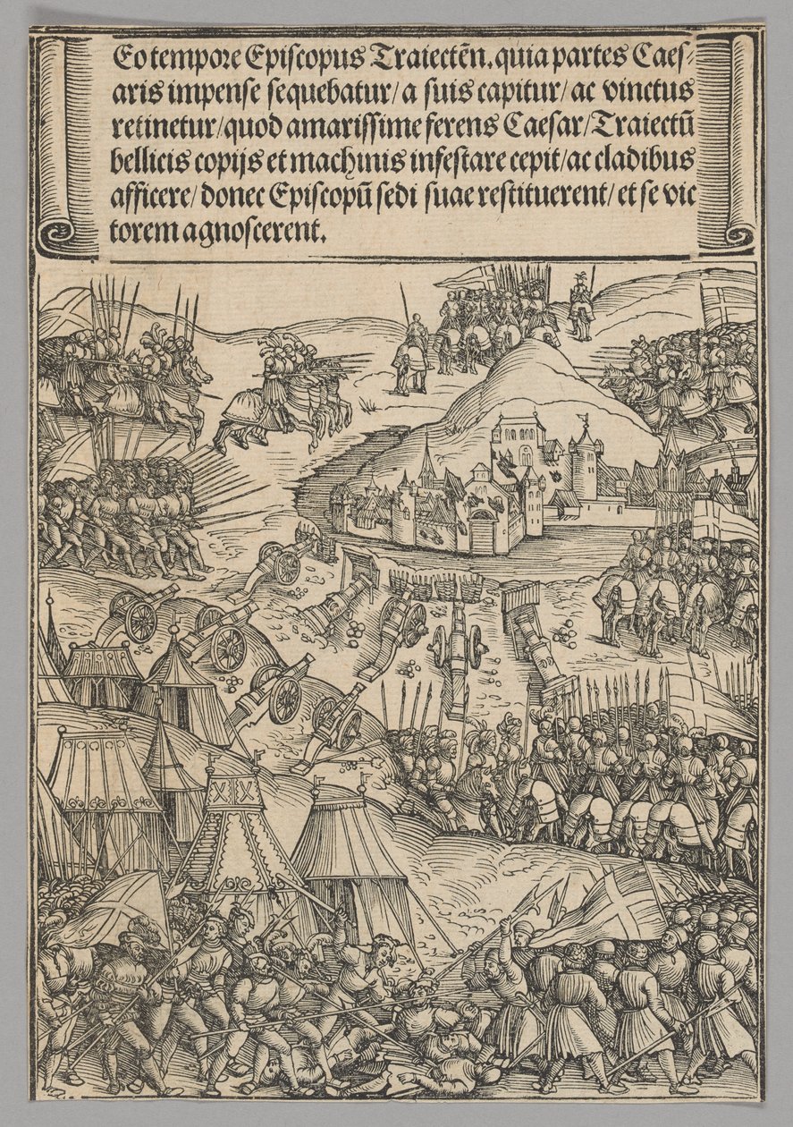 Siege of Utrecht, plate 6 from Historical Scenes from the Life of Emperor Maximilian I from the Triumphal Arch by Wolf Traut