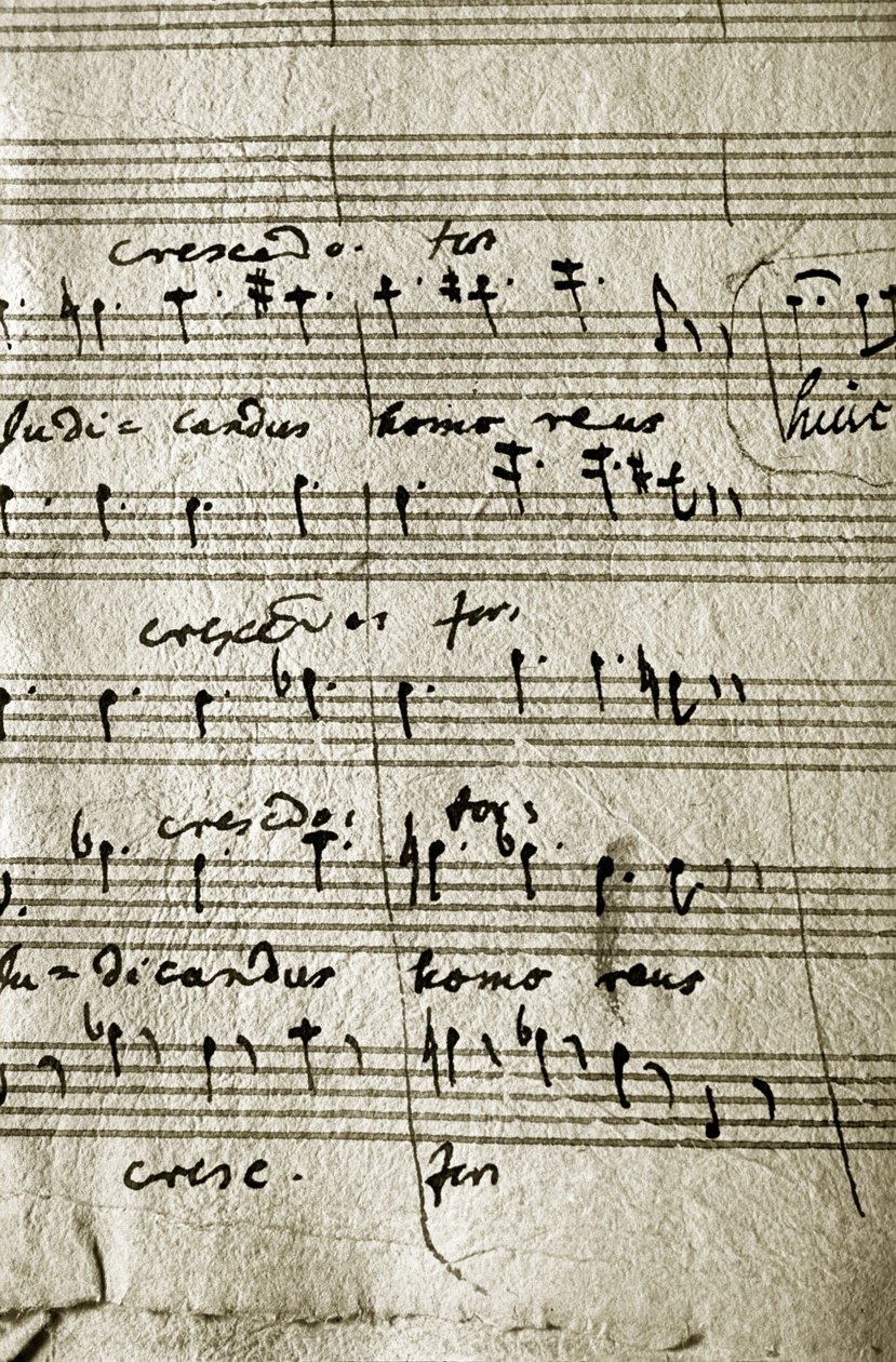 Working Score of Wolfgang Amadeus Mozart