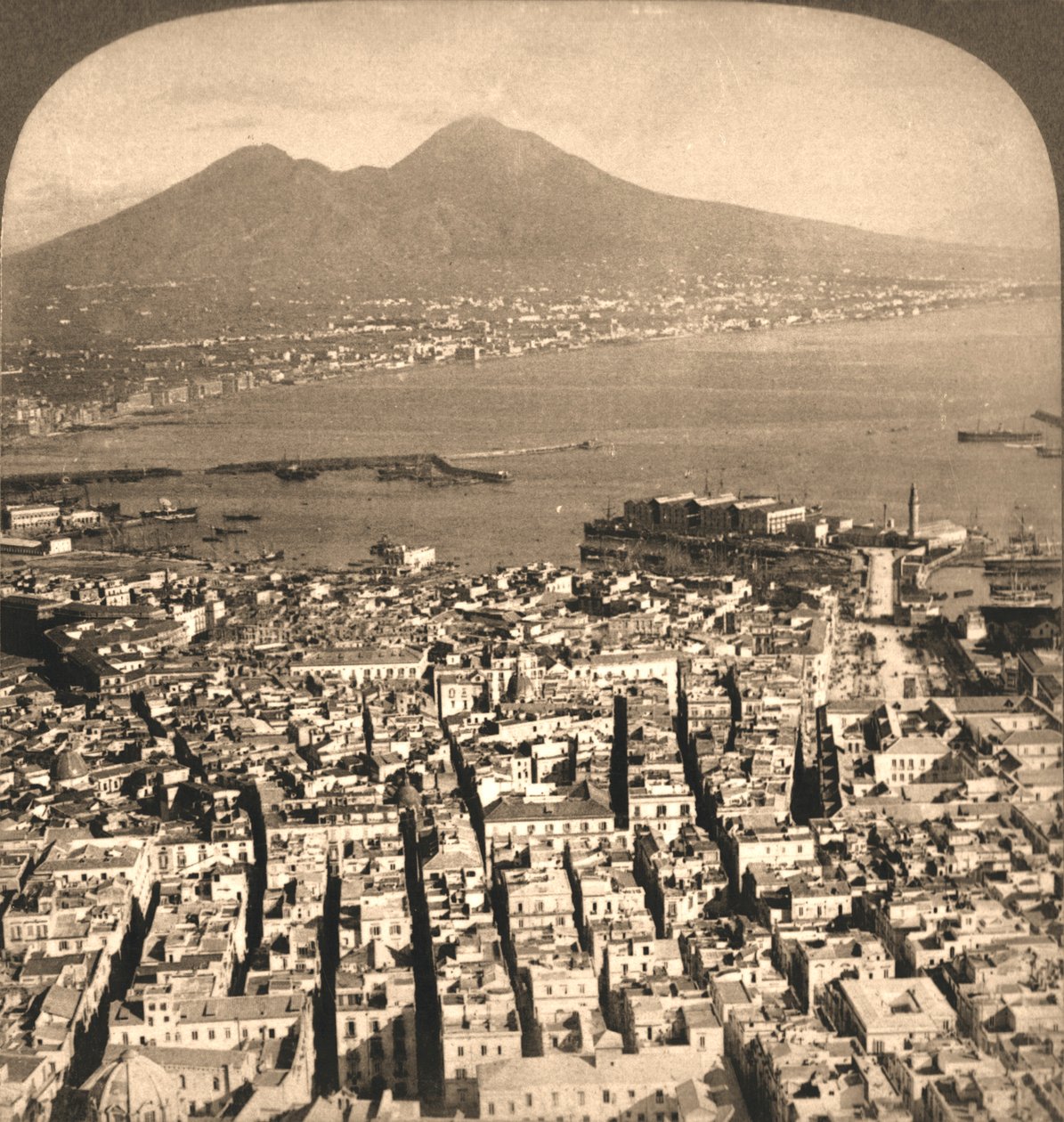 Naples, The Bay and Vesuvius, Italy by Works and Sun Sculpture Studios