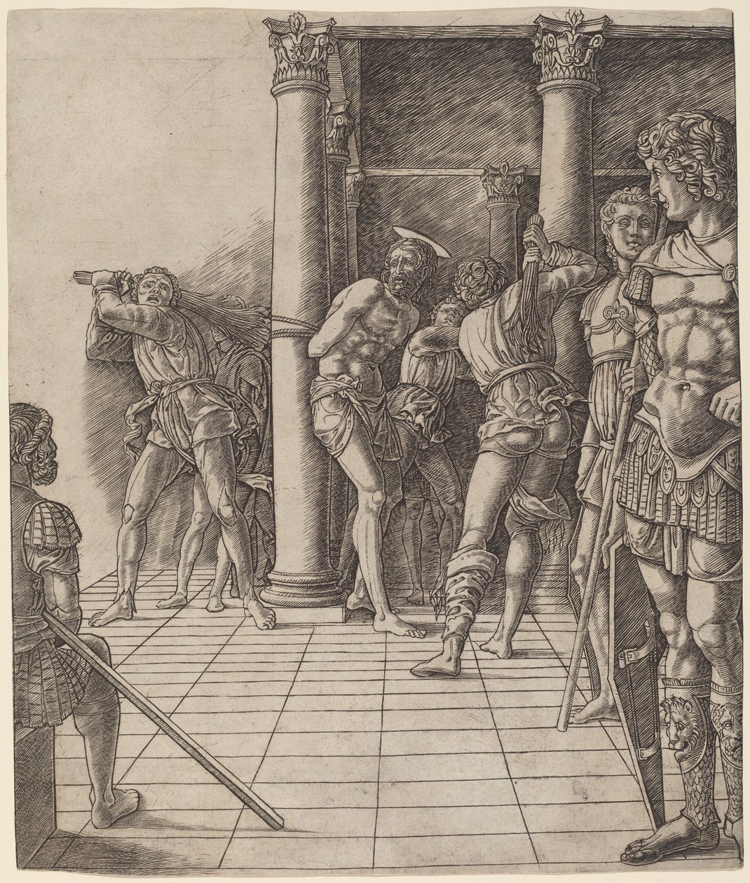 Flagellation of Christ, with the Pavement by Workshop of Andrea Mantegna