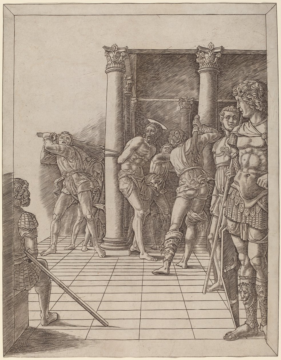 Flagellation of Christ, with the Pavement by Workshop of Andrea Mantegna