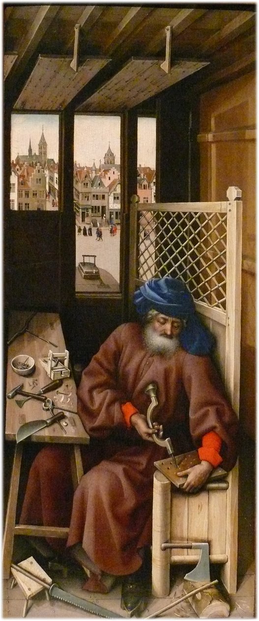 Annunciation (detail) by Workshop of Robert Campin
