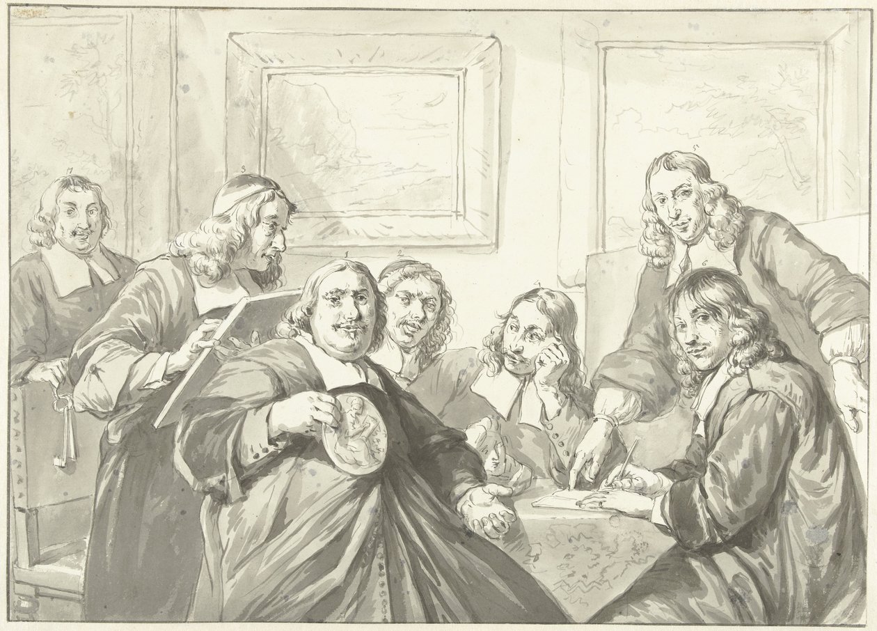 The Leaders of the Saint Luke Guild in Haarlem, 1675 by Wybrand Hendriks