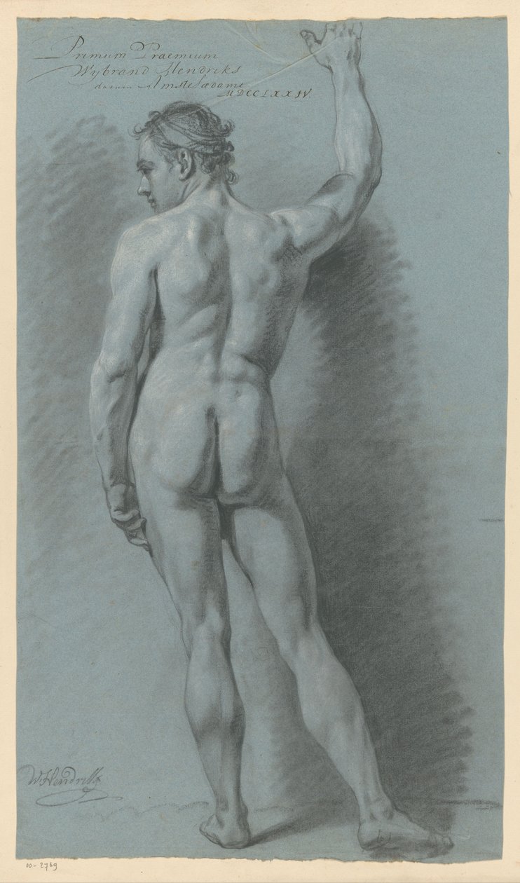 Standing Male Nude, Seen from the Back (1st Prize 1774) by Wybrand Hendriks