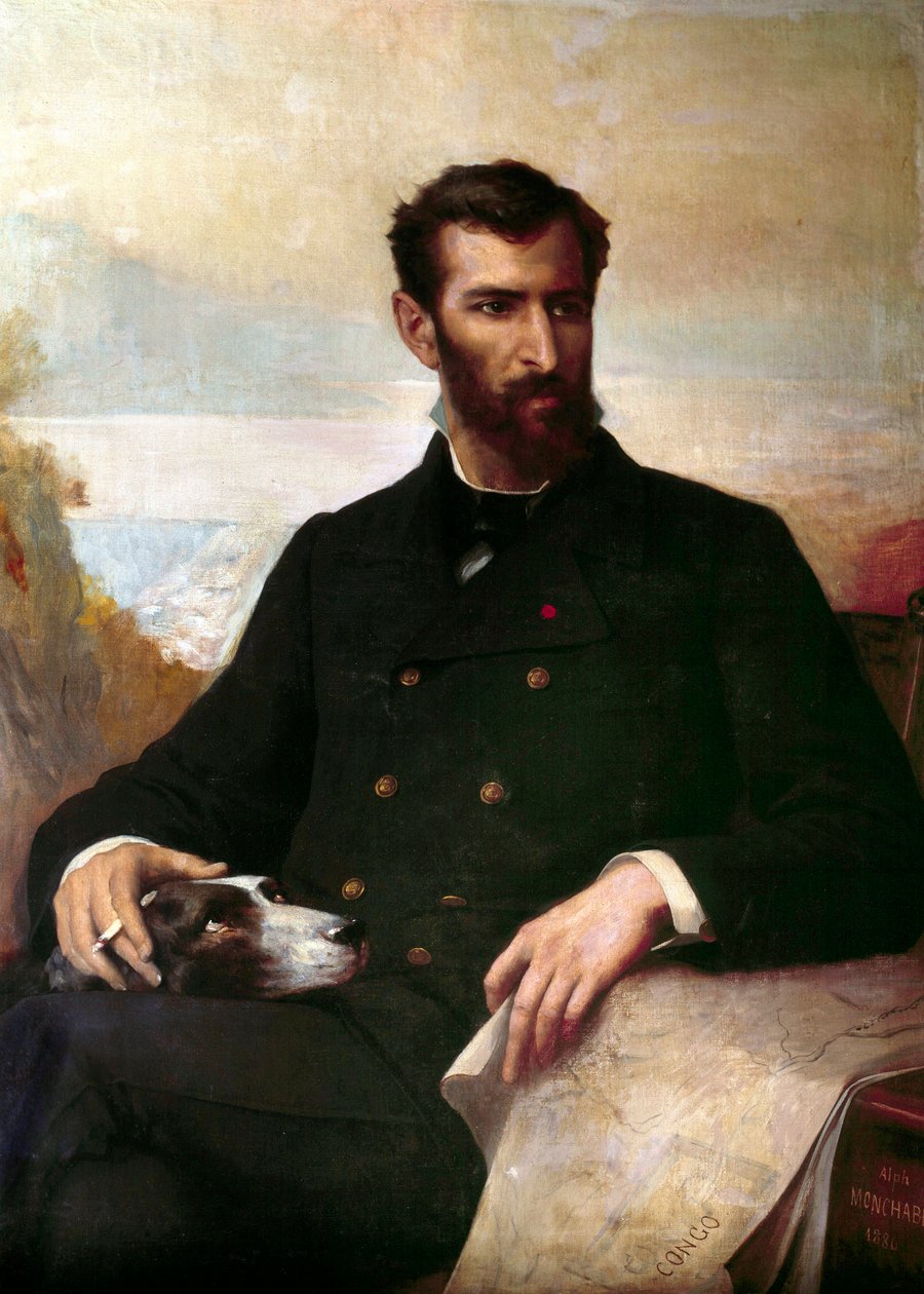 Portrait of Pierre Savorgnan de Brazza by Xavier Alphonse Monchablon