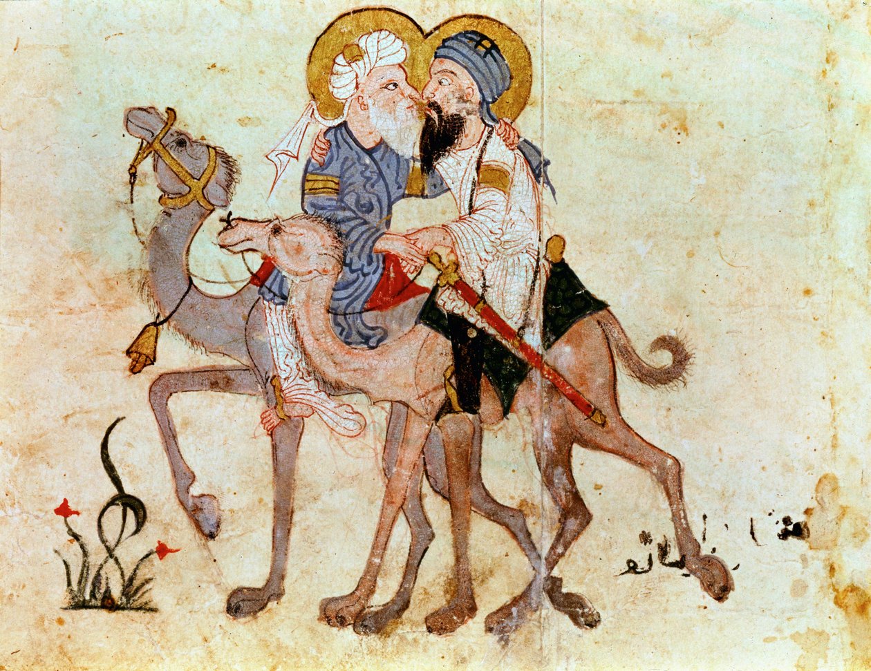 Farewells of Abou Zayd and Al Harith Before the Return to Mecca by Yahya ibn Mahmud Al Wasiti