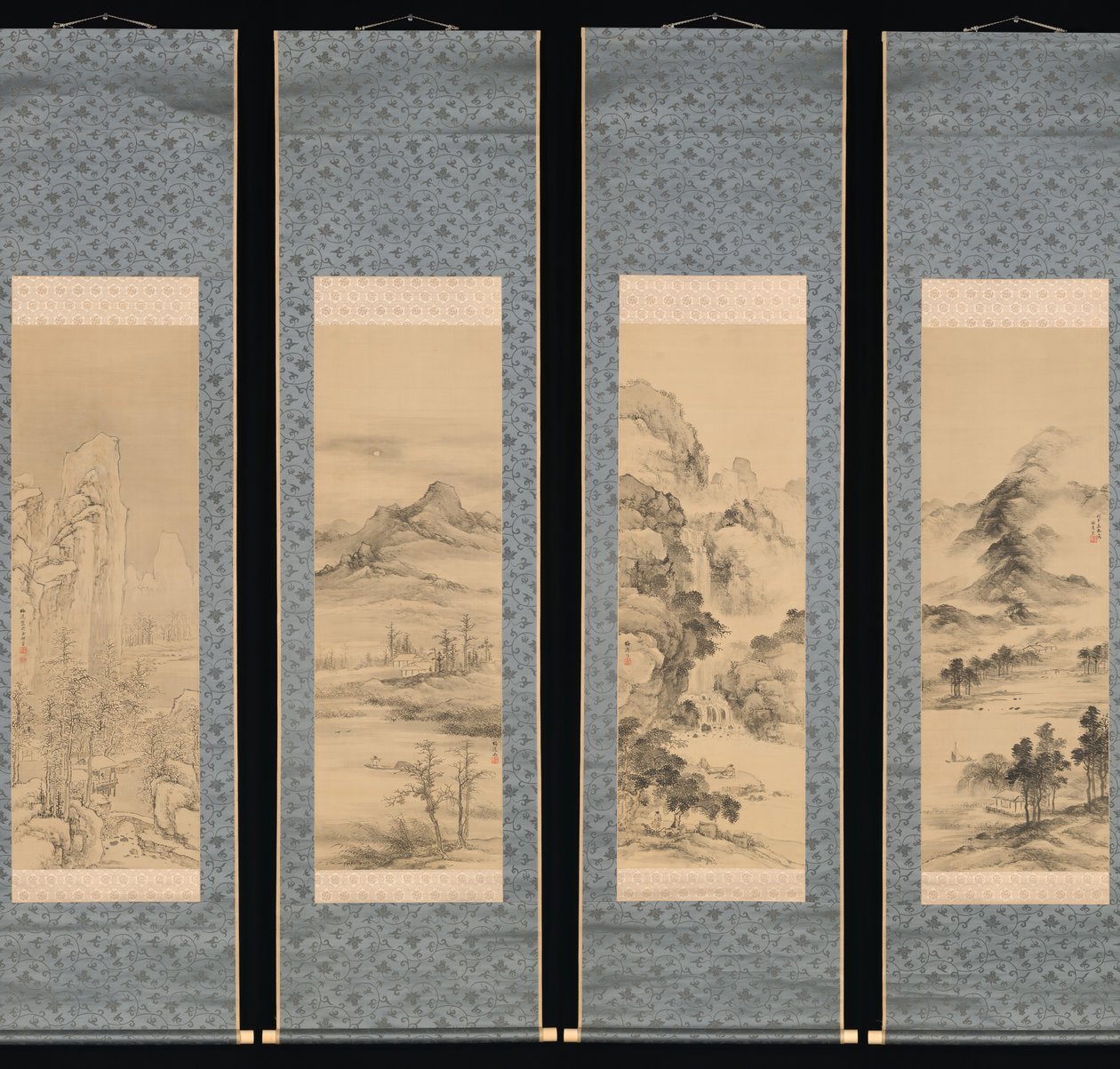 Landscapes of the Four Seasons by Yamamoto Baiitsu