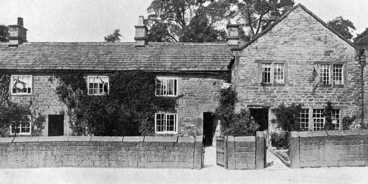 Houses at Eyam, Where the Great Plague Broke Out, Derbyshire by York and Son