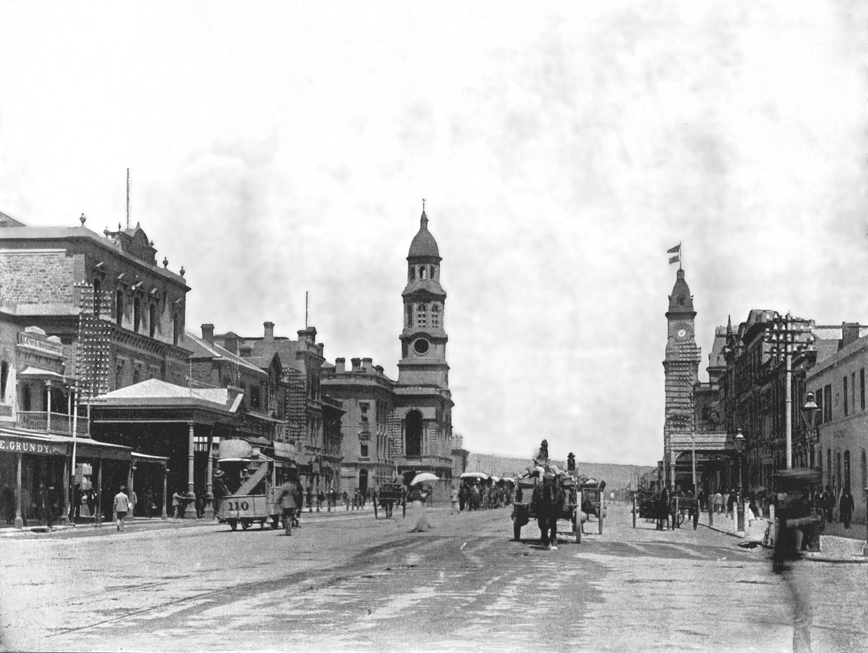King William Street Looking South, Adelaide, Australia by York and Son