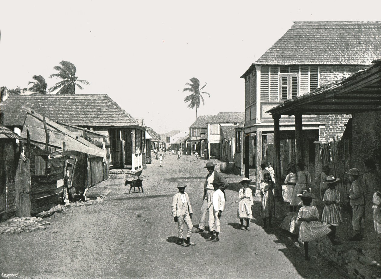 Street Scene in Port Royal, Jamaica, 1895 by York and Son