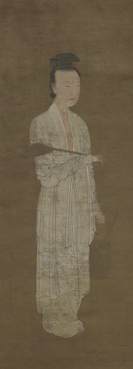 Portrait of a woman in white: Lu Meiniang by Yuan Dynasty Chinese School