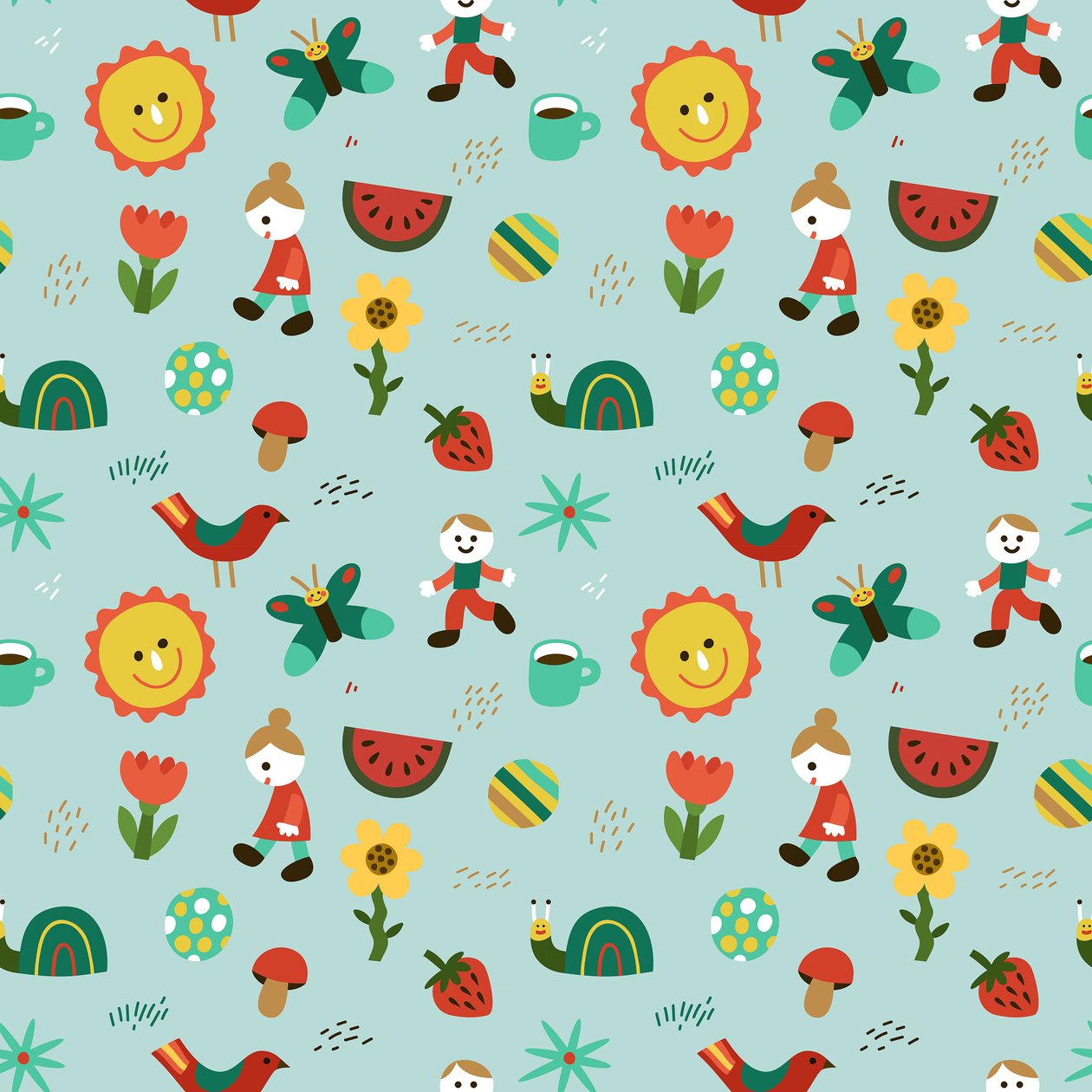 Seamless pattern, 2018 by Yulia Drobova