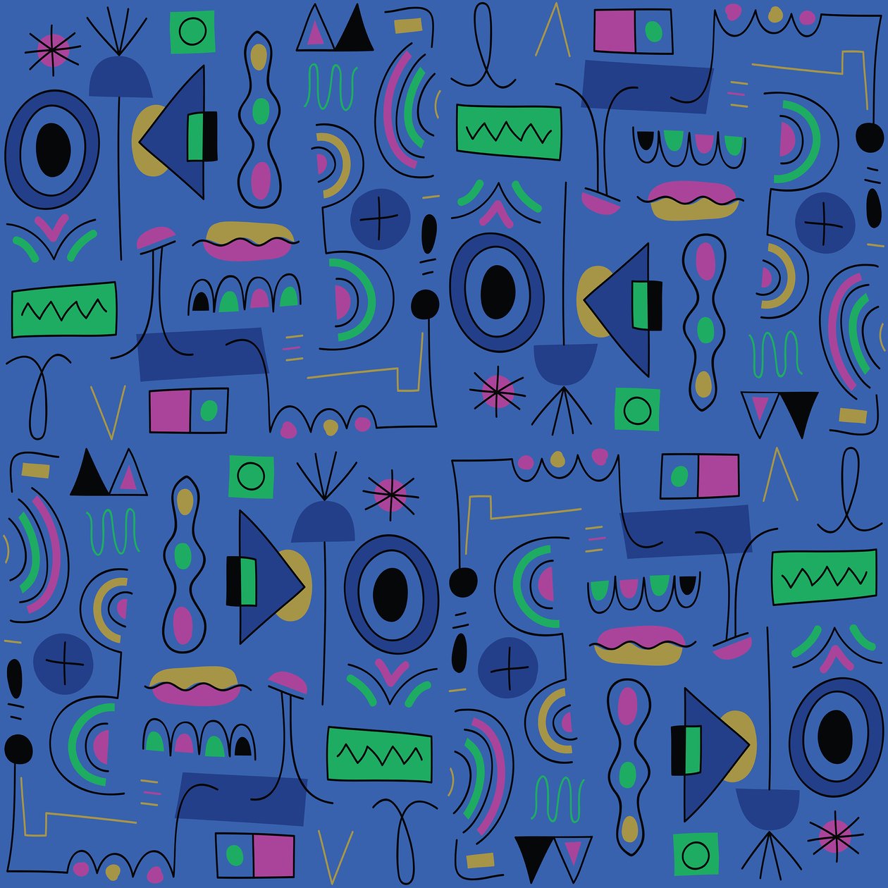 Seamless pattern, 2018 by Yulia Drobova