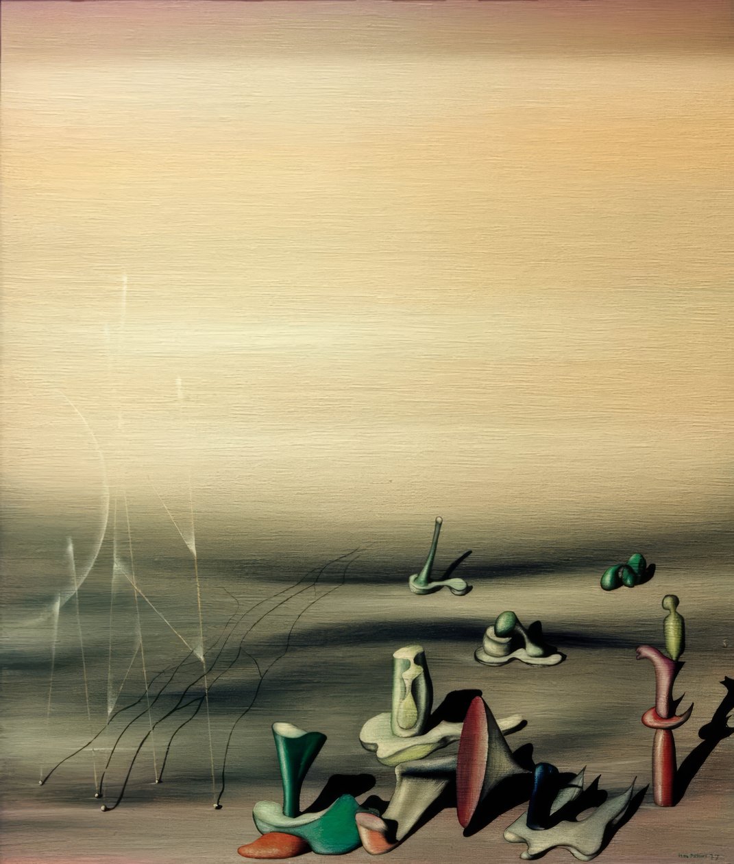 Ohne Titel (Einige Herren) von Yves Tanguy