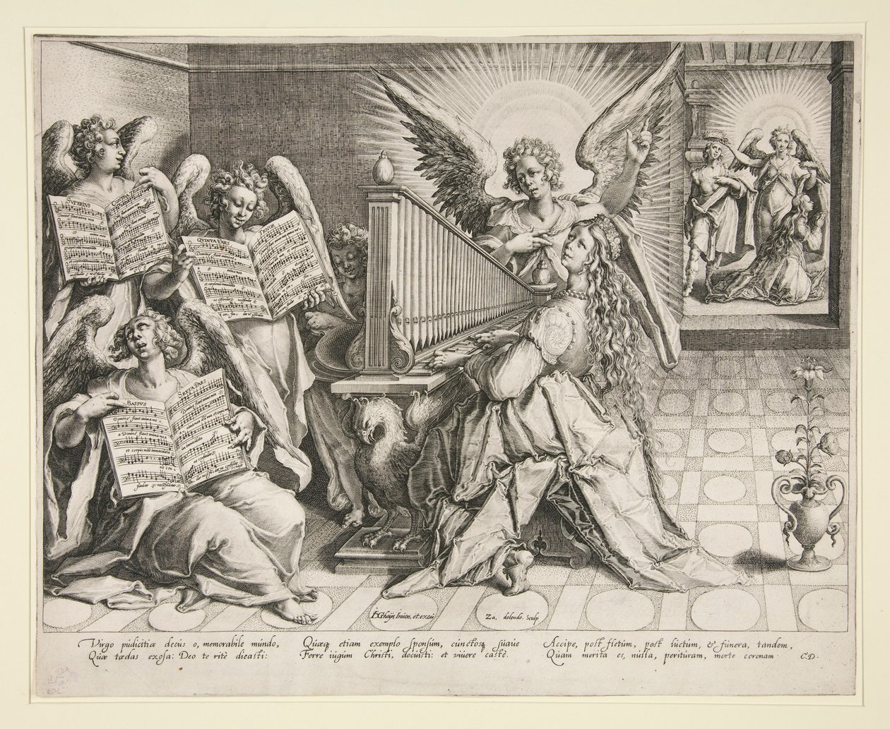 St. Cecilia Playing the Organ by Zacharias Dolendo