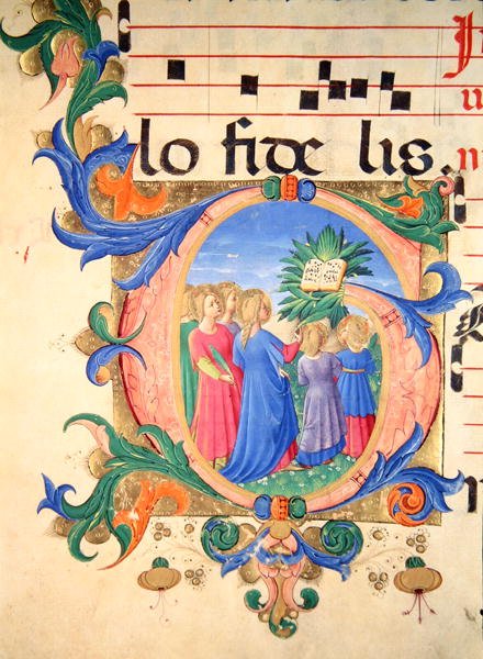 Missal 515 f.144v Historiated Initial 