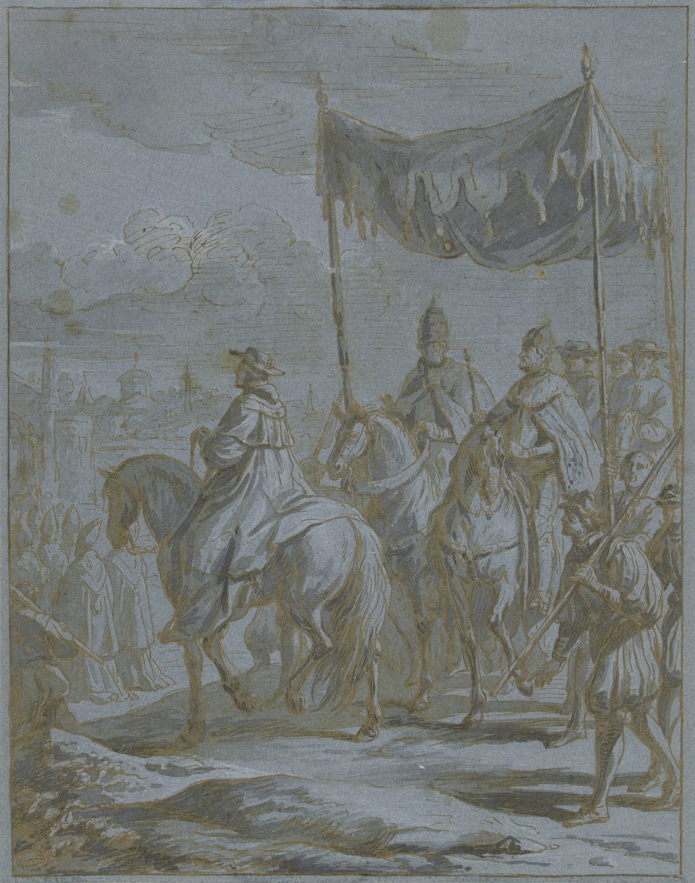Entry of the Procession of an Emperor and Pope into a City by Zeger Jacob van Helmont