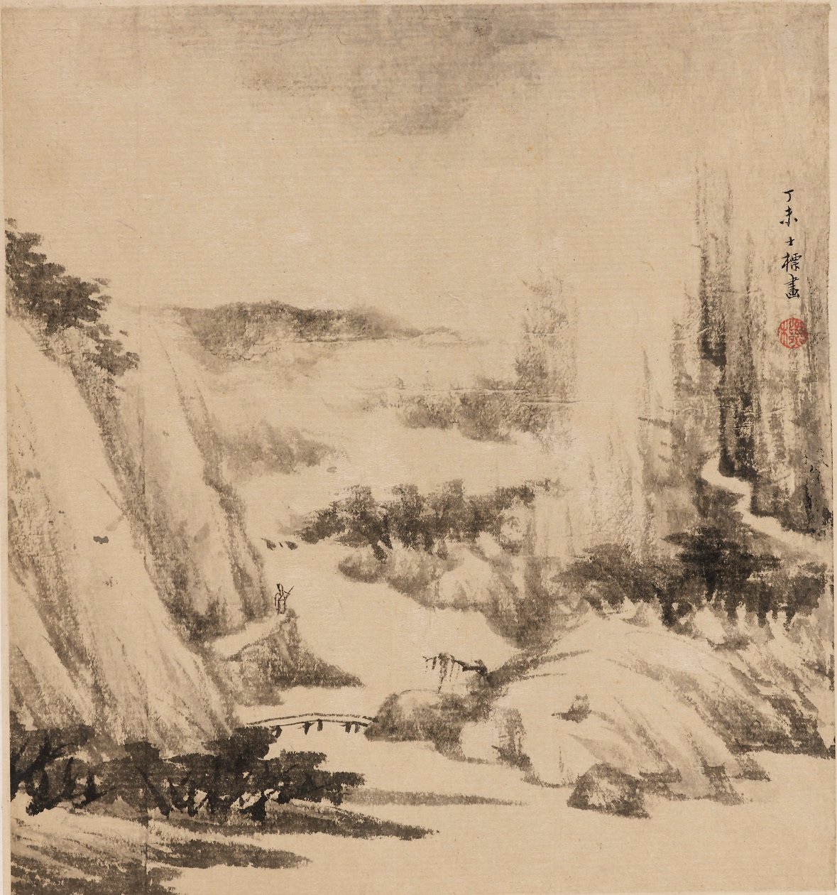 River Landscape, 1667 by Zha Shibiao