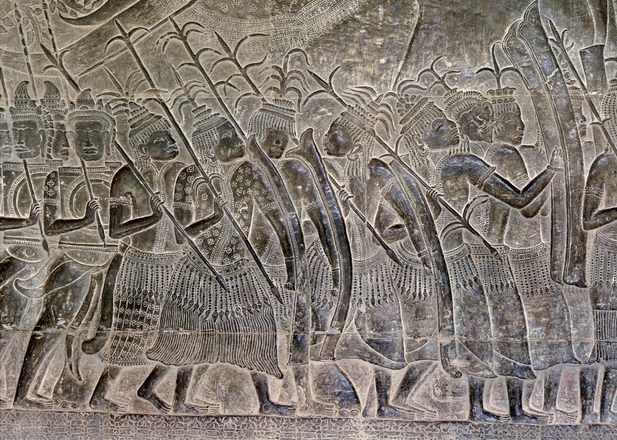 Angkor Wat, Angkor, Cambodia, Early 12th Century with Later Additions. (detail) by Hippolyte Lalaise Devéria