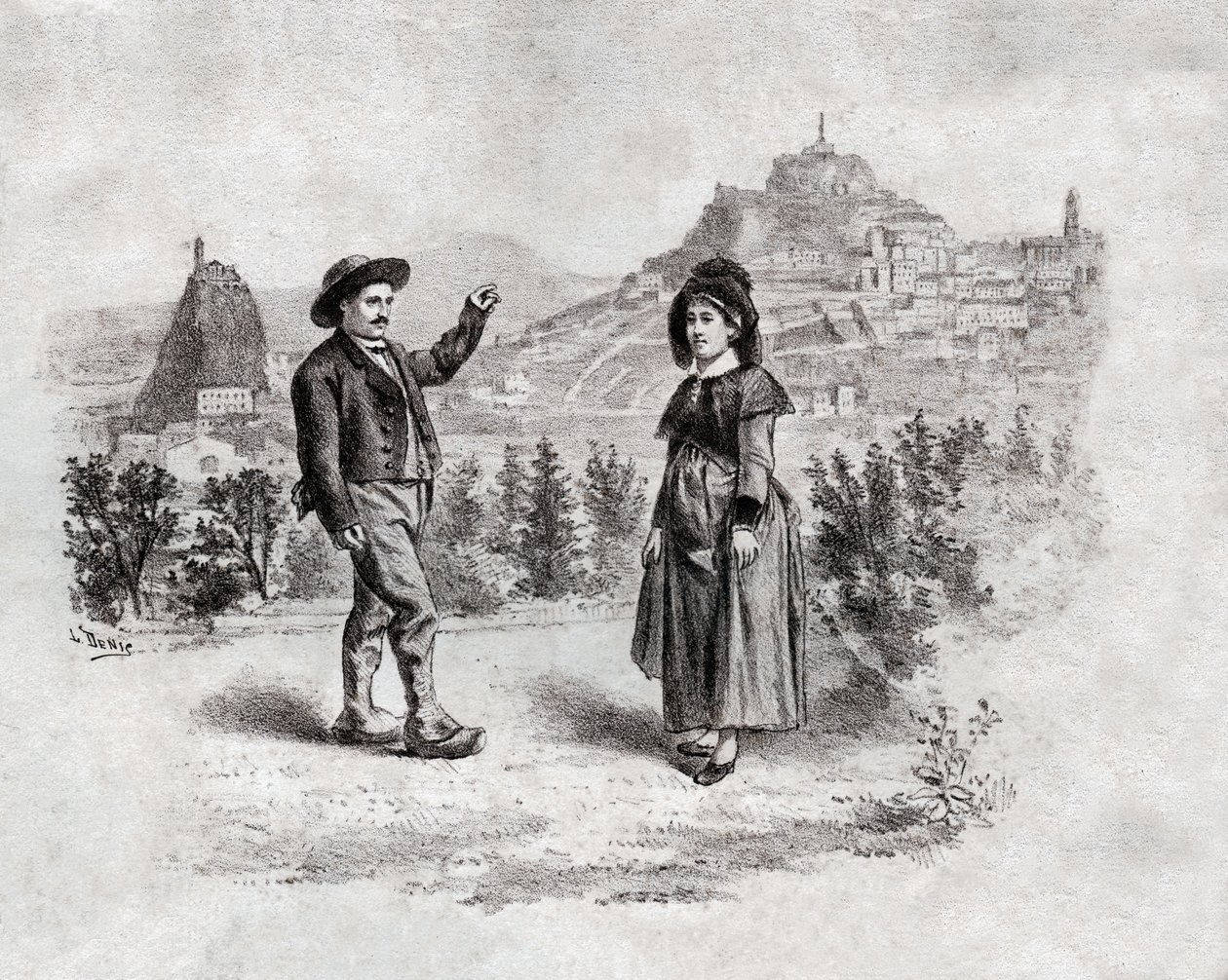 Auvergnats Dancing the Stuffing at Puy en Velay, France. circa 1900 by . .