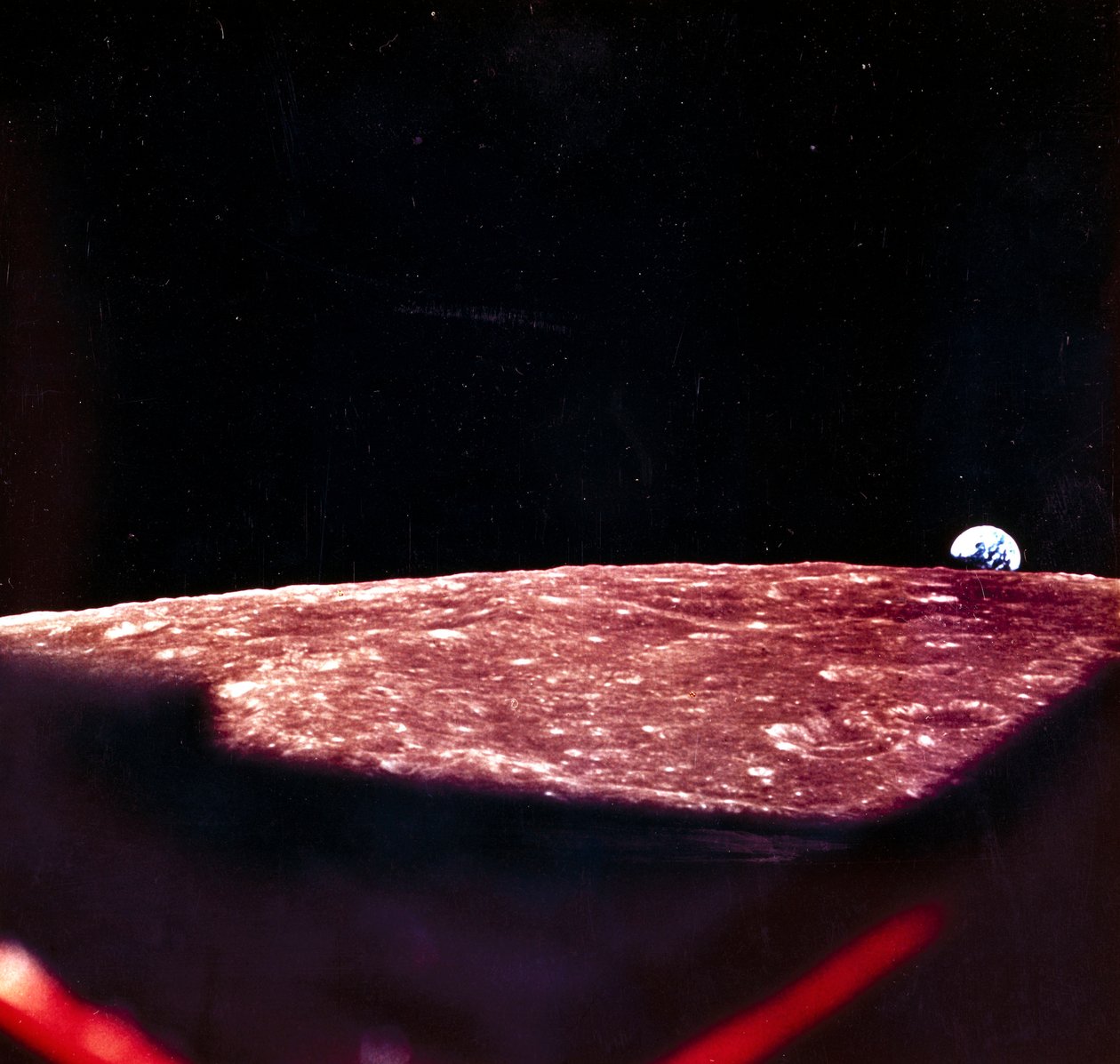 Apollo Earthrise Over the Moon