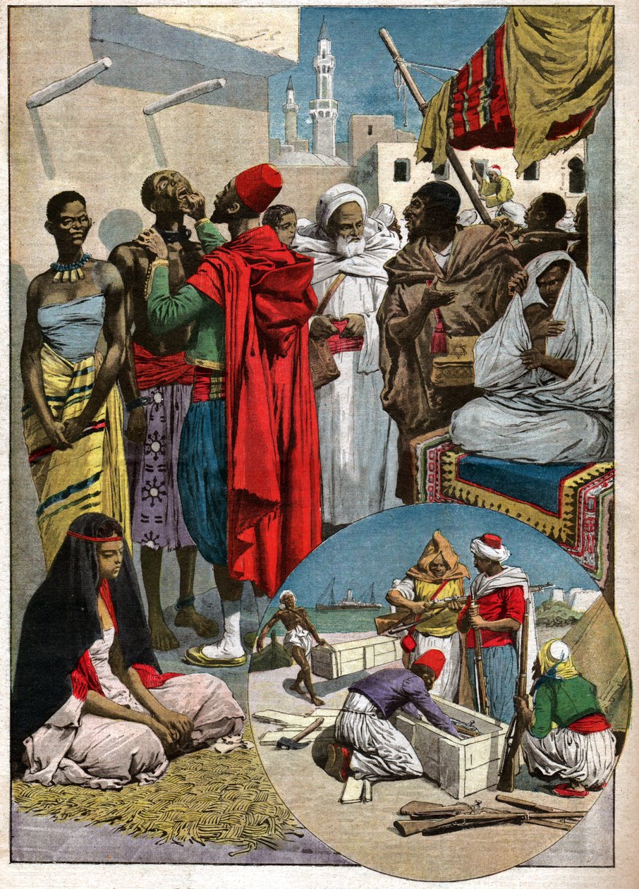 Slave market in Tripoli by Ferdinand Georg Waldmuller