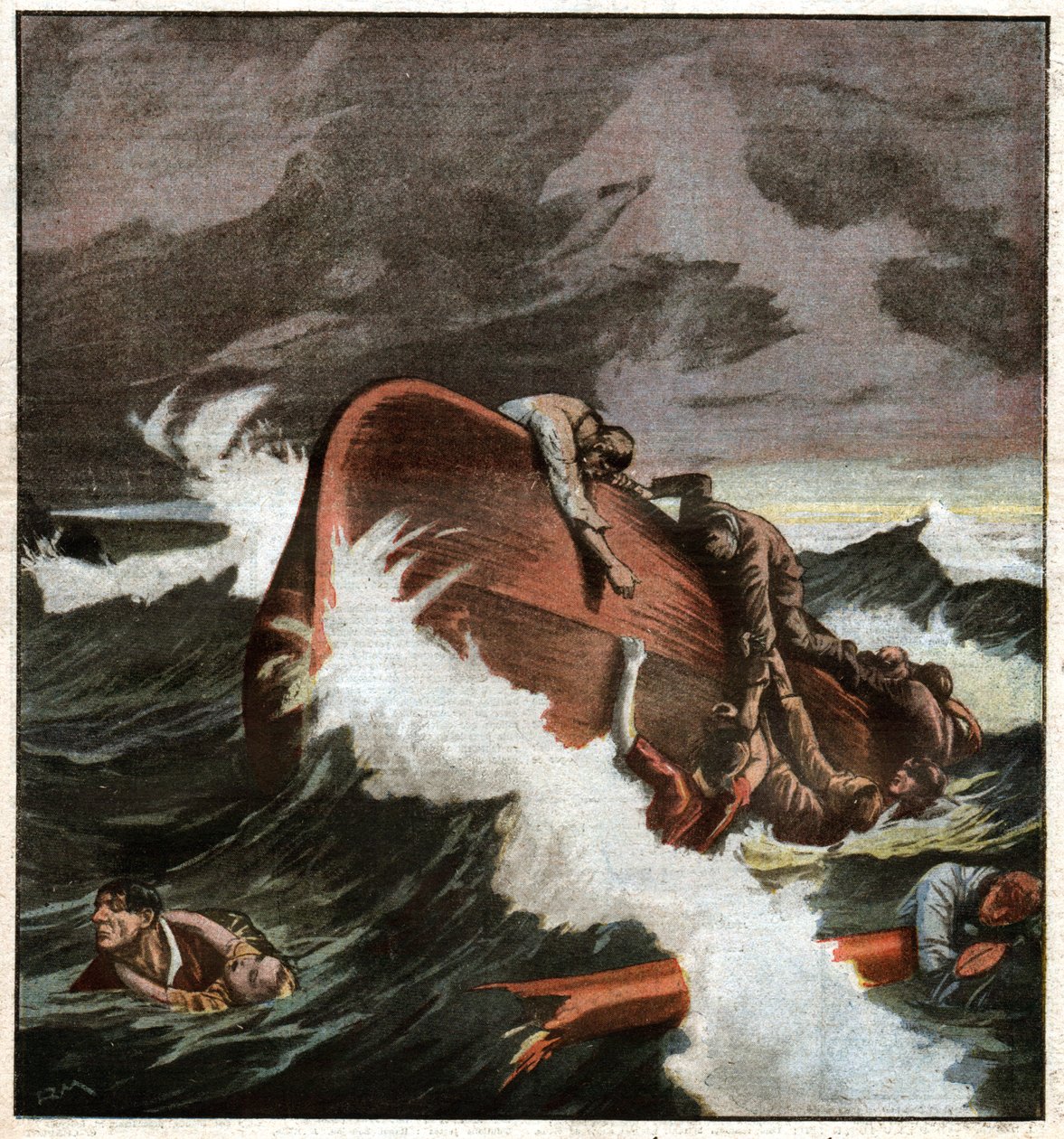 Shipwreck in the Mediterranean Sea by Ferdinand Georg Waldmuller