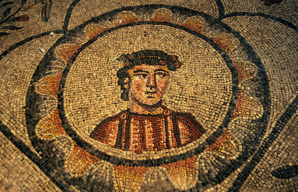 Portrait of Donor, Floor Mosaic of Basilica of Assumption of Saint Mary by Georg Carl Heinrich Dollmann