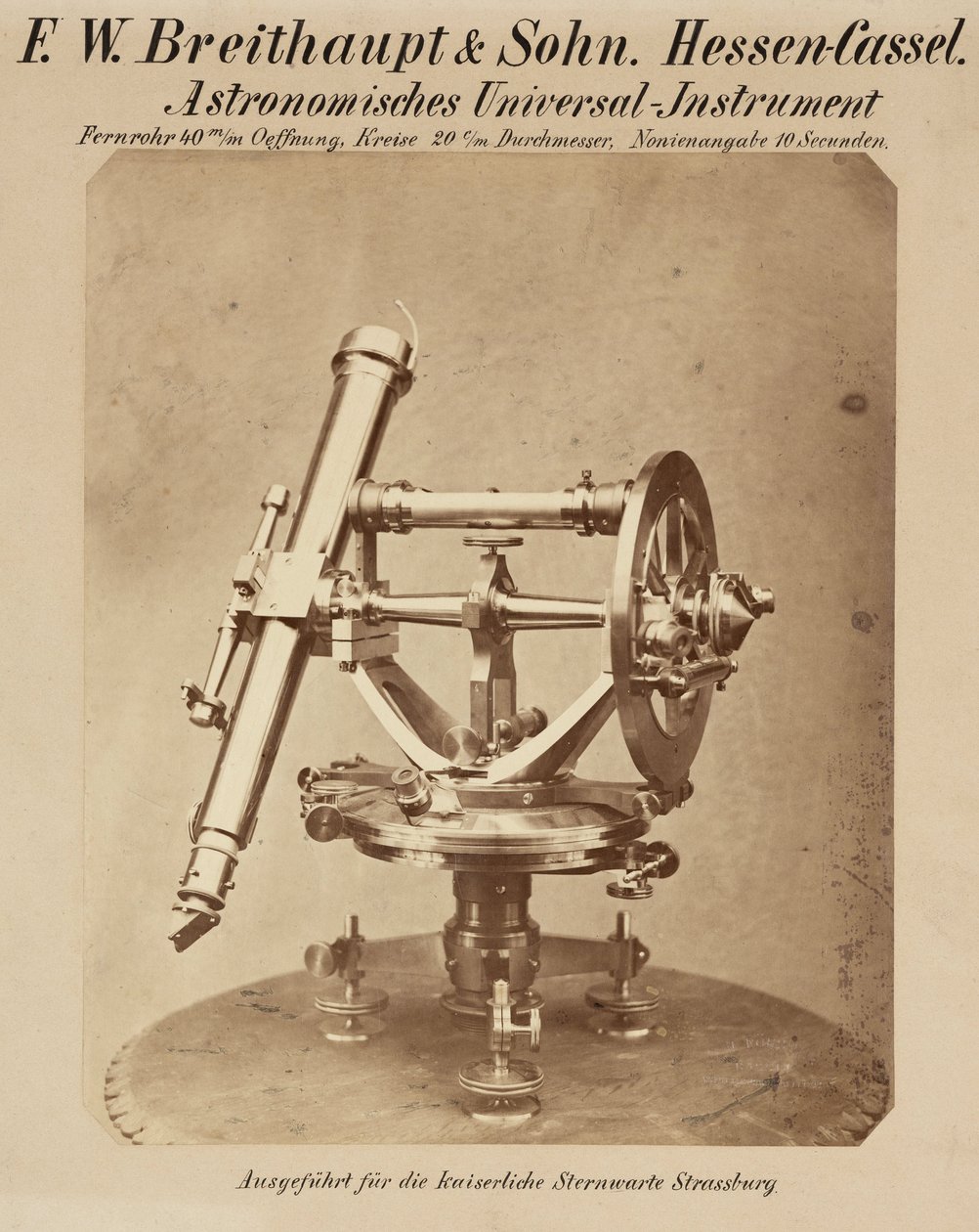 Universal Circle, Strasbourg Observatory by Frederick (attr. to) Barnard