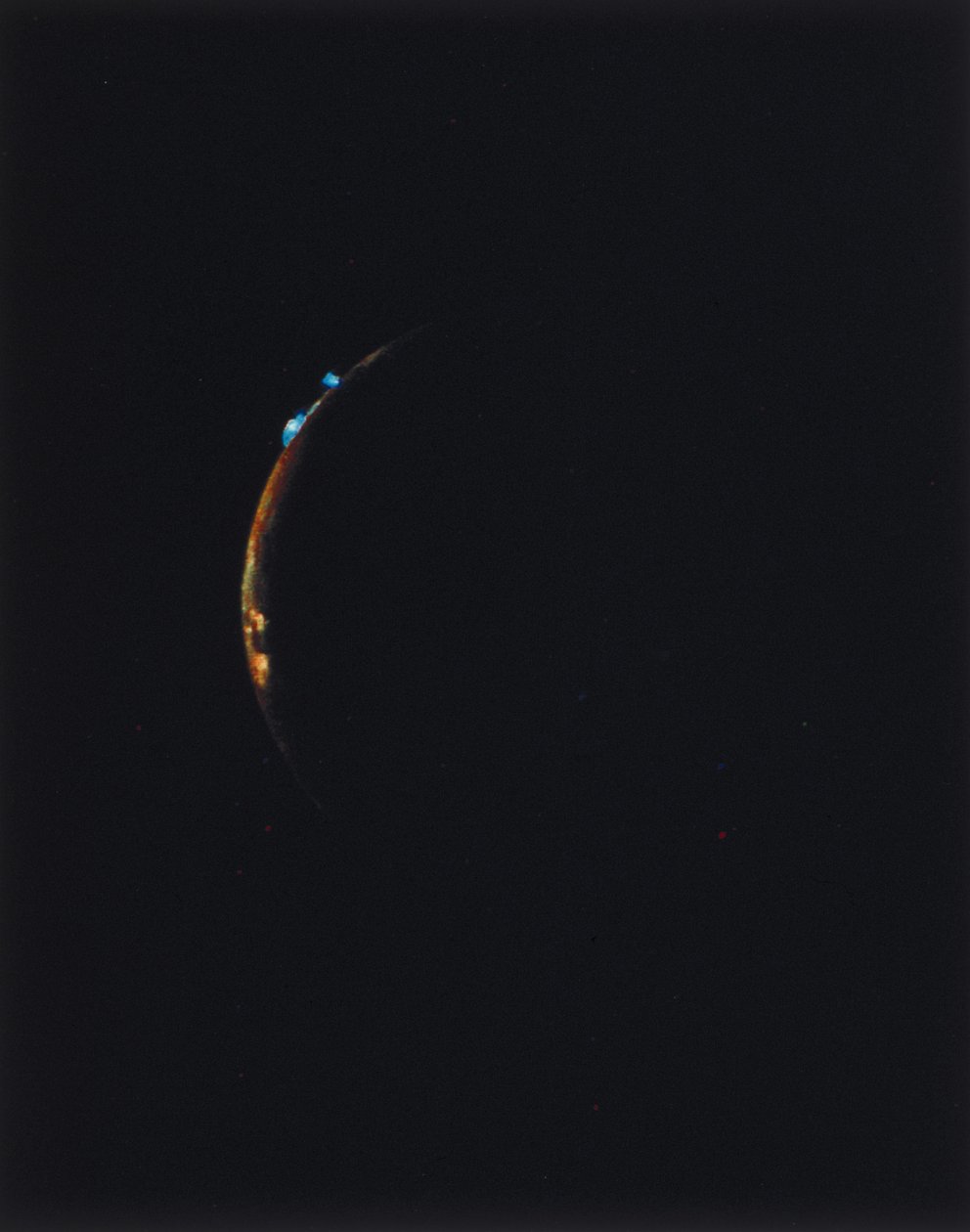 Volcanoes on the rim of Io, one of the moons of Jupiter by Ferdinand Georg Waldmuller