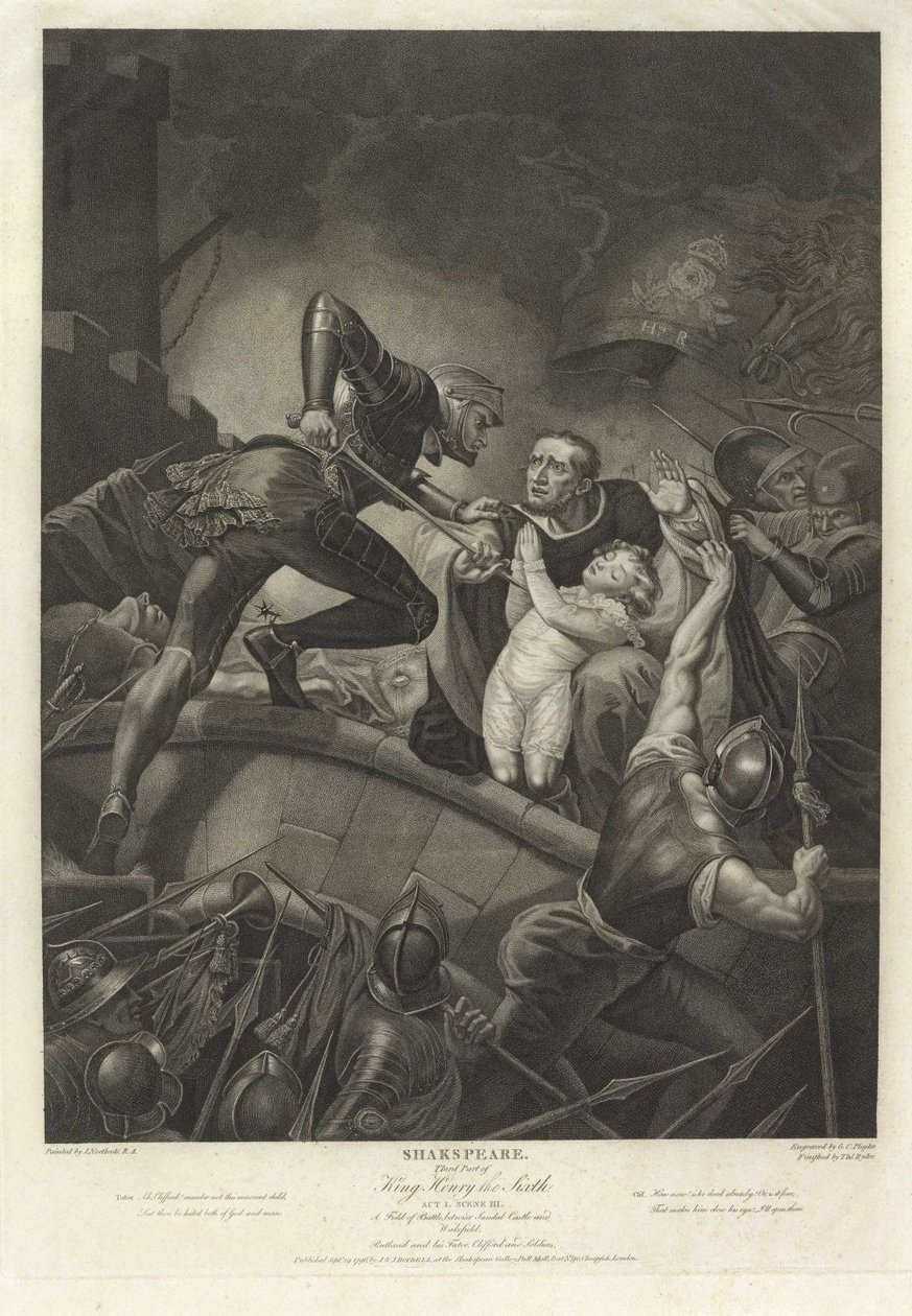 Third Part of King Henry the Sixth, Act I, Scene III from the series The Shakespeare Gallery by James Northcote