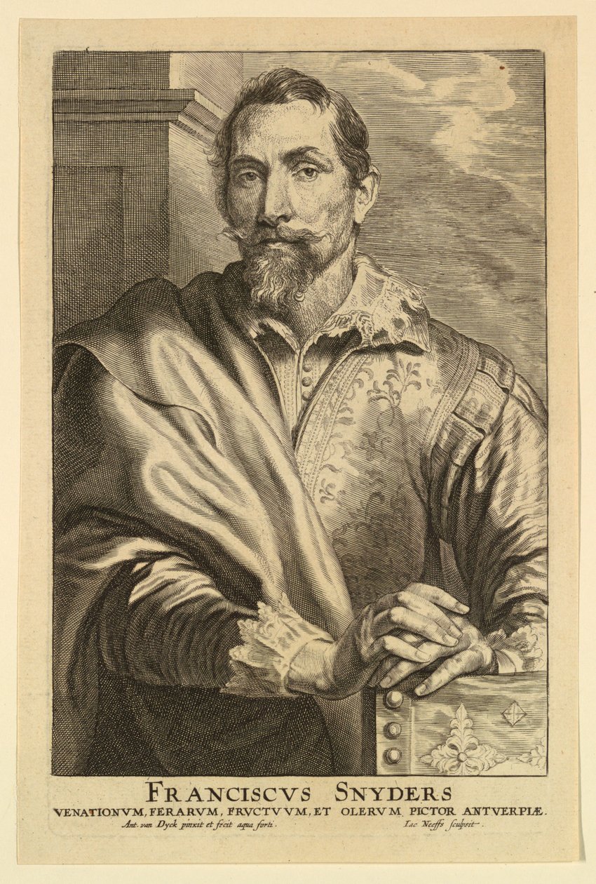 Portrait of Frans Snyders, from the Icones Principum Virorum by after Anthony van Dyck