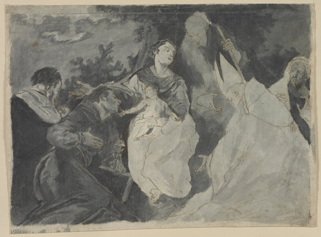 Madonna and Child with Saints by after Giuseppe Bazzani