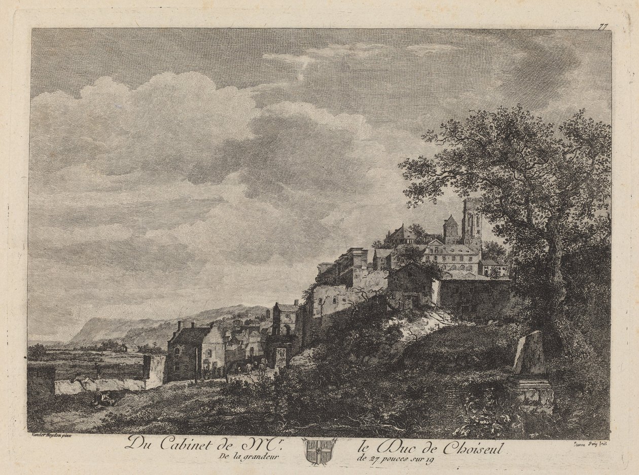 View of a Hilltown by after Jan van der Heyden Jeanne Deny