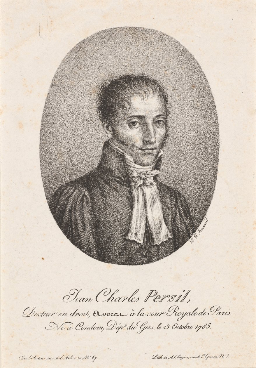 Jean Charles Persil by after Louis Pierre Froment after Honoré Daumier