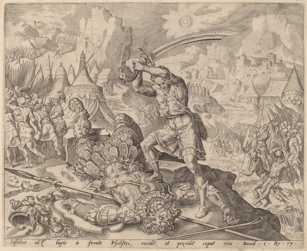 David Cutting Off Goliath