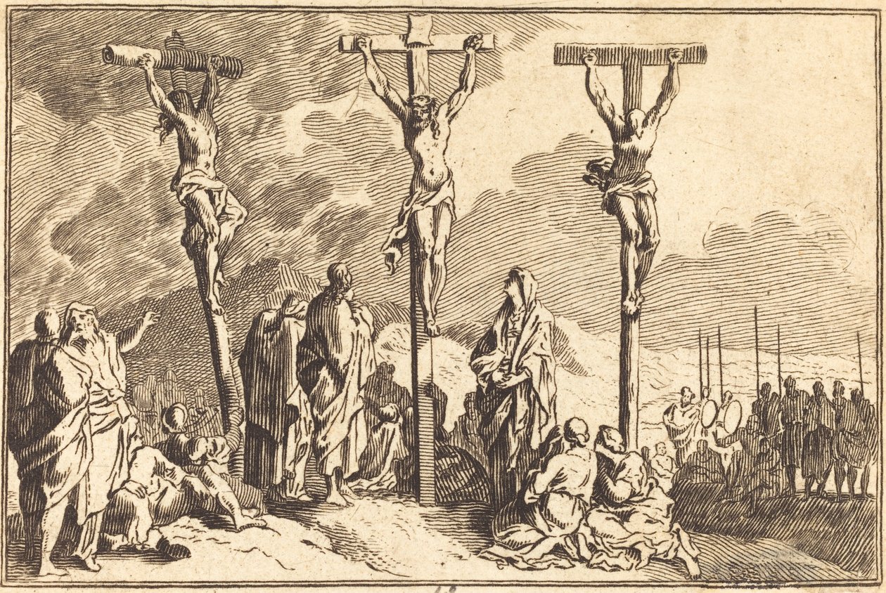 The Virgin, Saint John, and Mary Magdalene at the Foot of the Cross by after Sébastien Le Clerc I