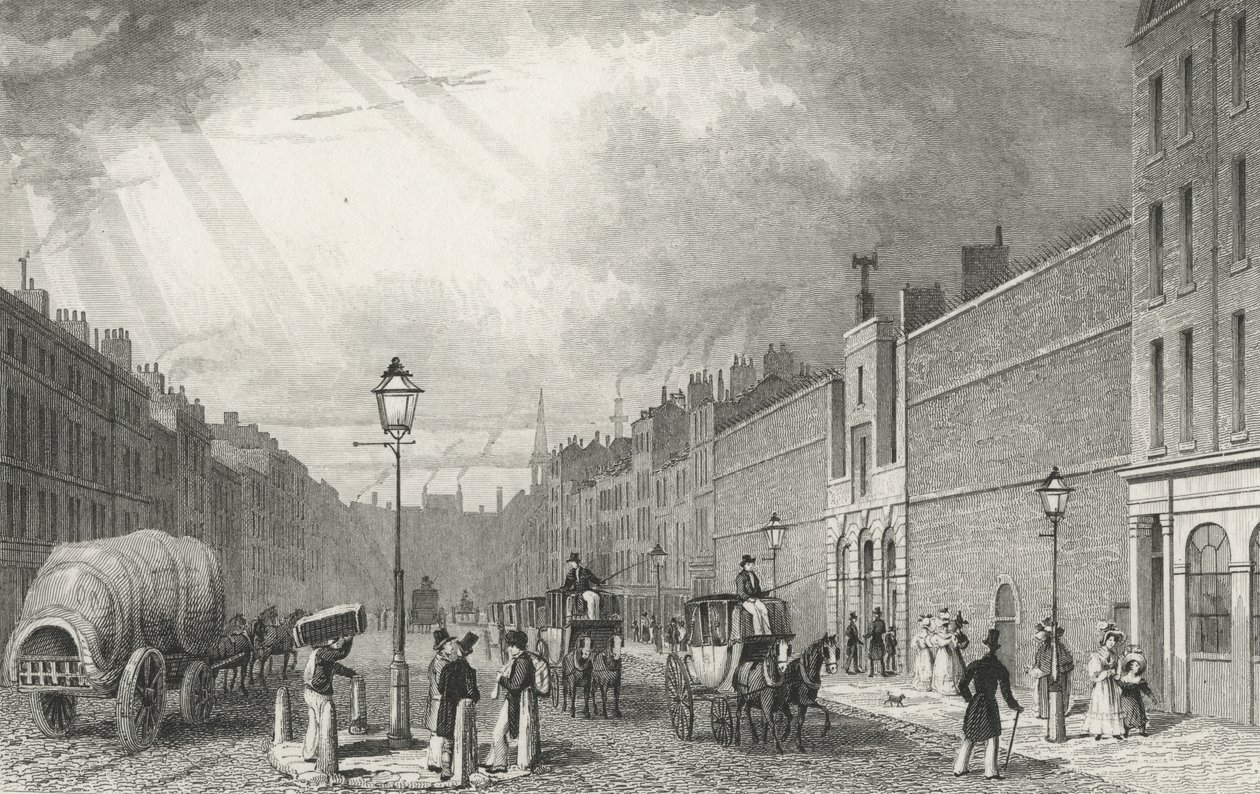 Farringdon Street and the Fleet Prison, 1830 by Thomas Hosmer after Shepherd