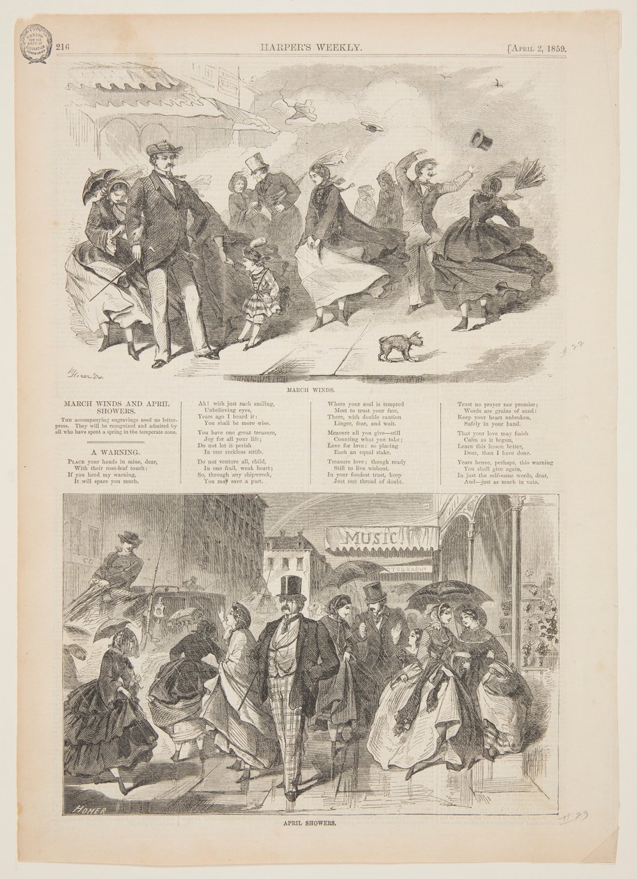 March Winds and April Showers by Winslow Homer