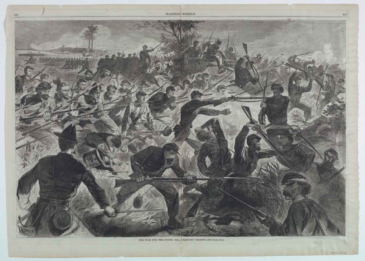 The War for the Union, 1862 – A Bayonet Charge by Winslow Homer