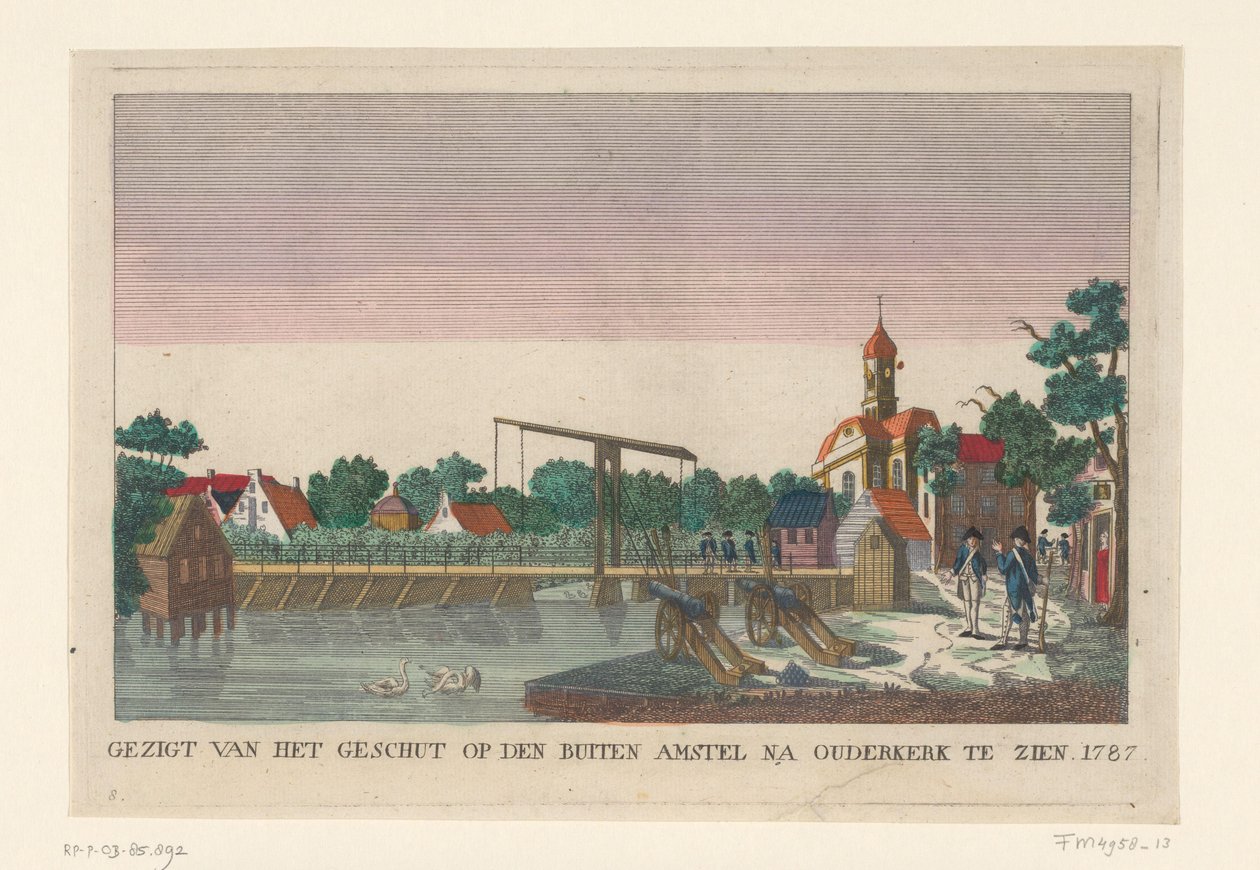 Battery at Ouderkerk, 1787 Batteries around Amsterdam in 1787 (German copies) (series title) by anonymous (attributed to)