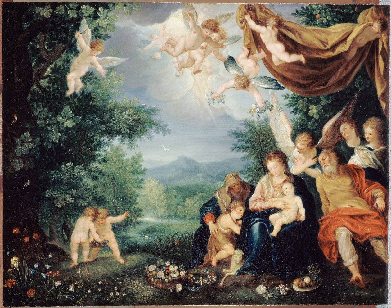 The Rest of the Holy Family During the Flight into Egypt by anonymous 