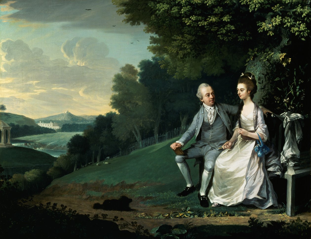 Portrait of a Couple, Said to be Sir Francis and Lady Dashwood at Wycombe Park by anonymous 