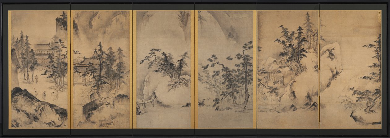 Winter and Spring Landscape by attributed to Tenshō Shūbun