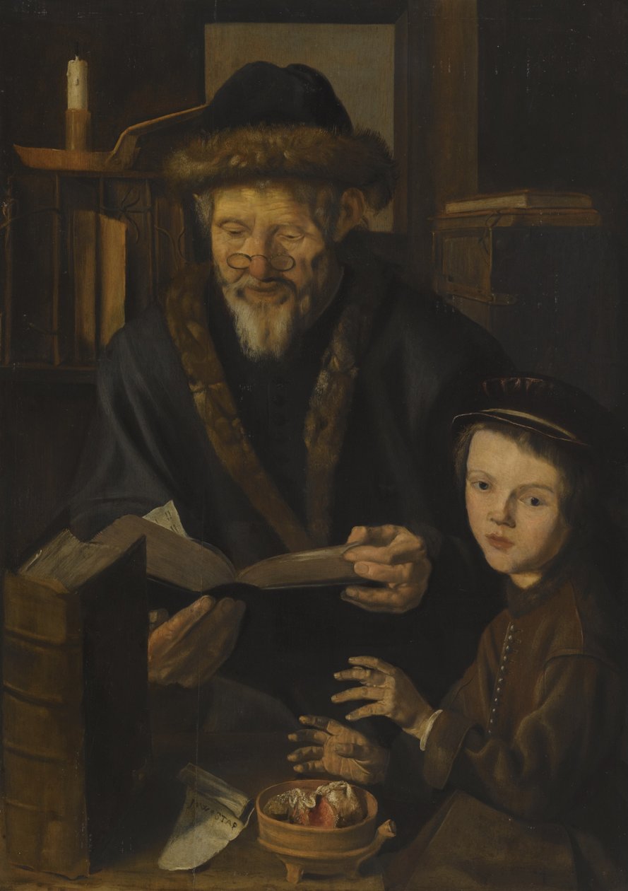 Philosopher and the Young Child by called Stap Woutersz. Jan