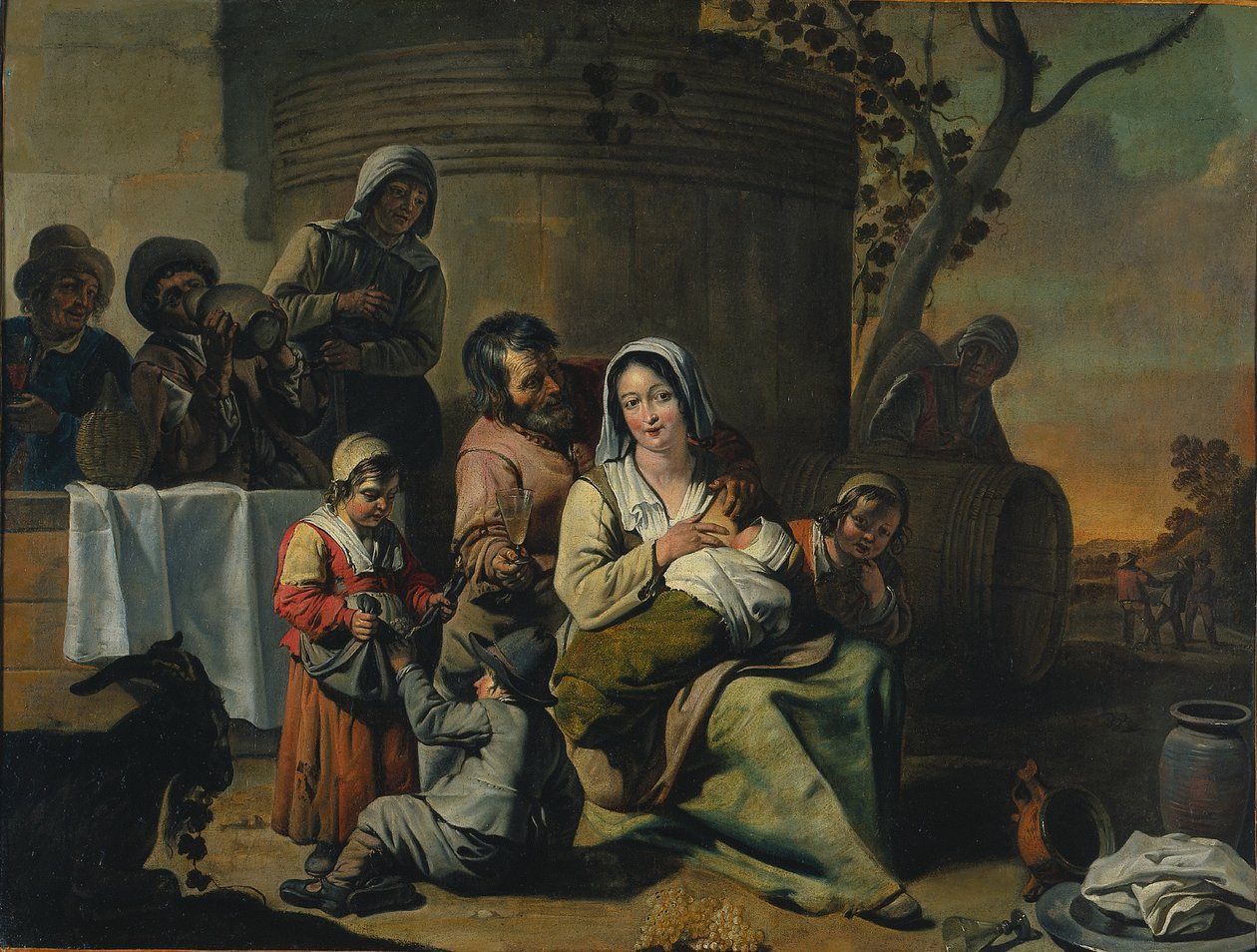 Vintage Scene by circle of Le Nain