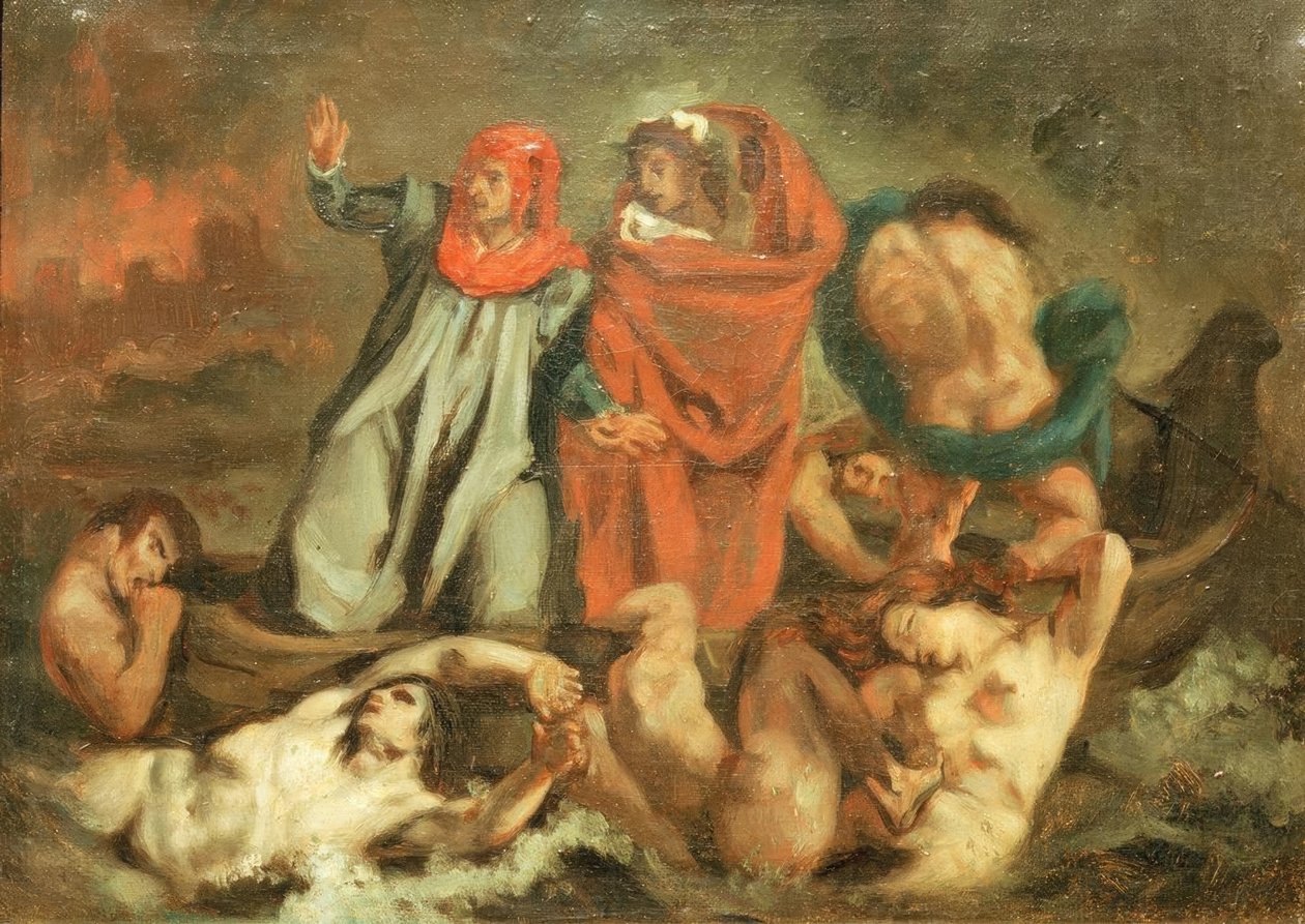 Dante and Virgil in the Boat by Édouard Manet