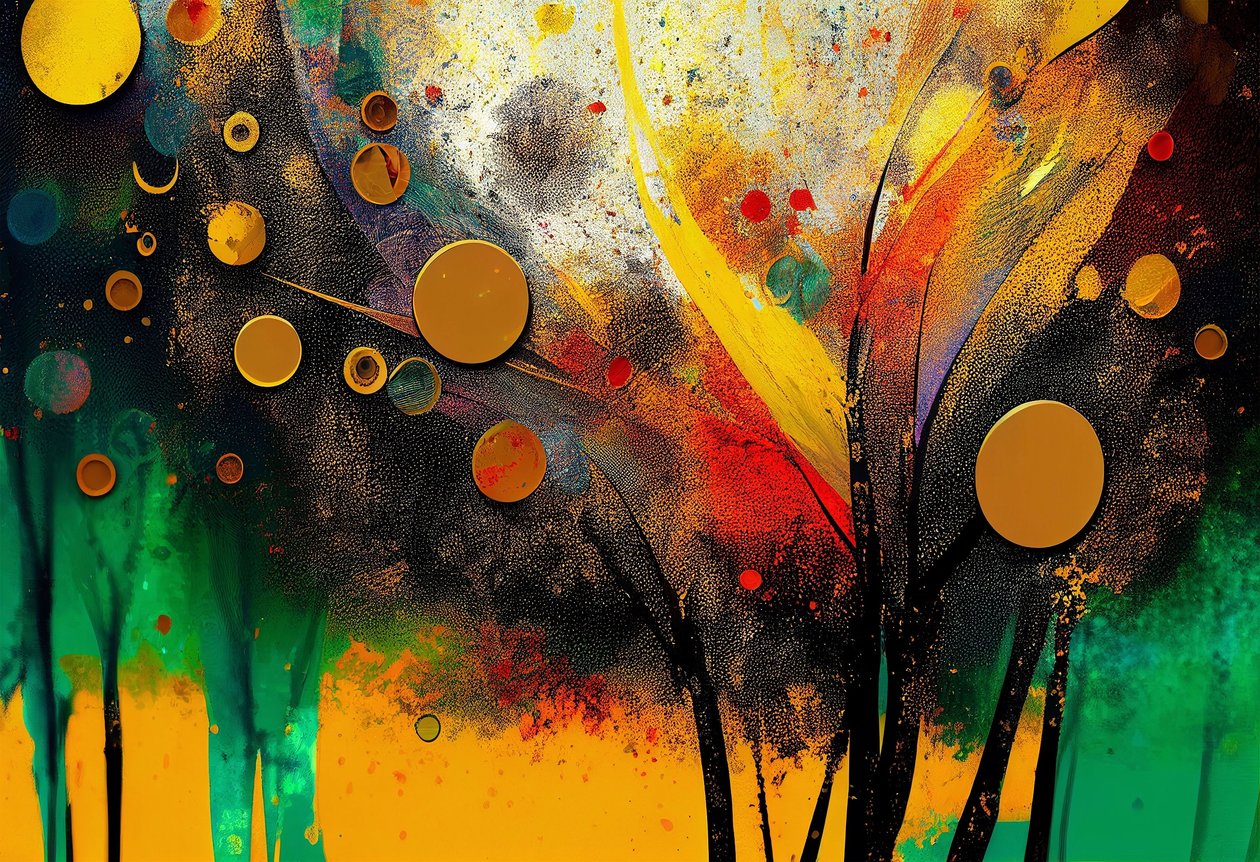 Autumnal Whispers: A Digital Canvas of Abstract Nature by F. Abderrahim